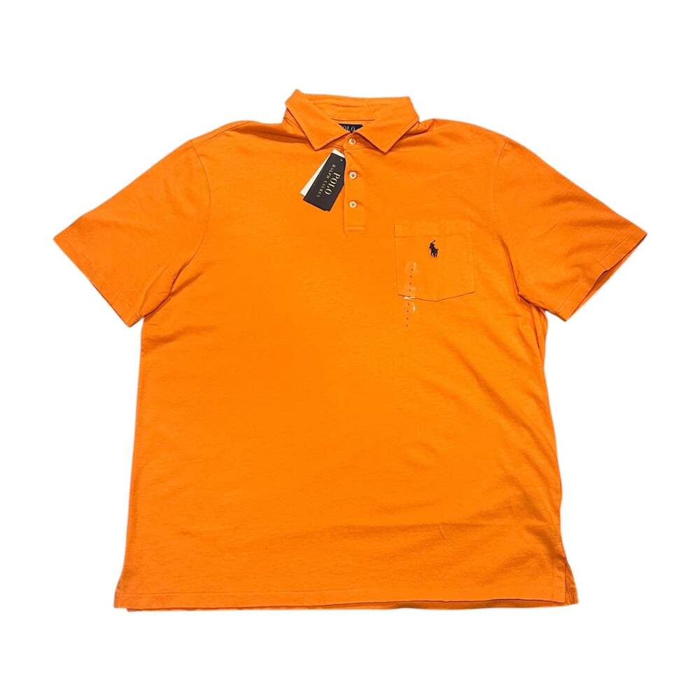 Polo Ralph Lauren Classic Fit Cotton-Linen Jersey Polo Shirt with Pocket Size LG